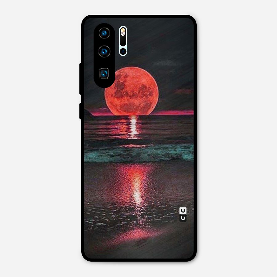 Red Sun Ocean Metal Back Case for Huawei P30 Pro