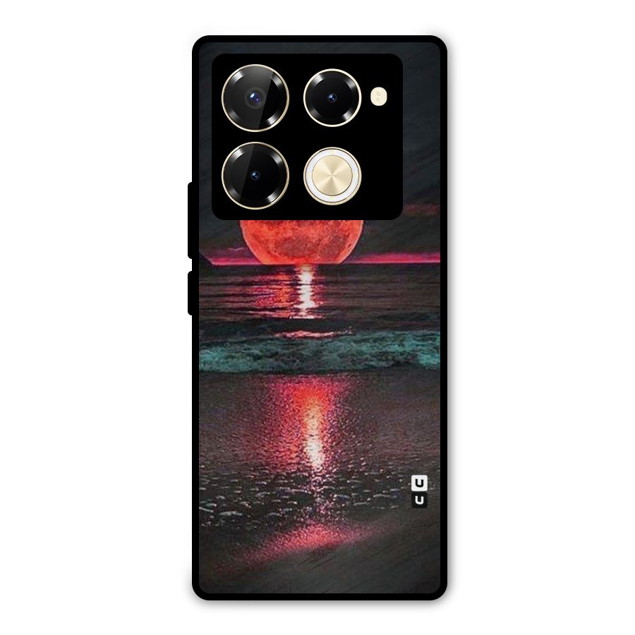 Red Sun Ocean Metal Back Case for Infinix Note 40 Pro Plus