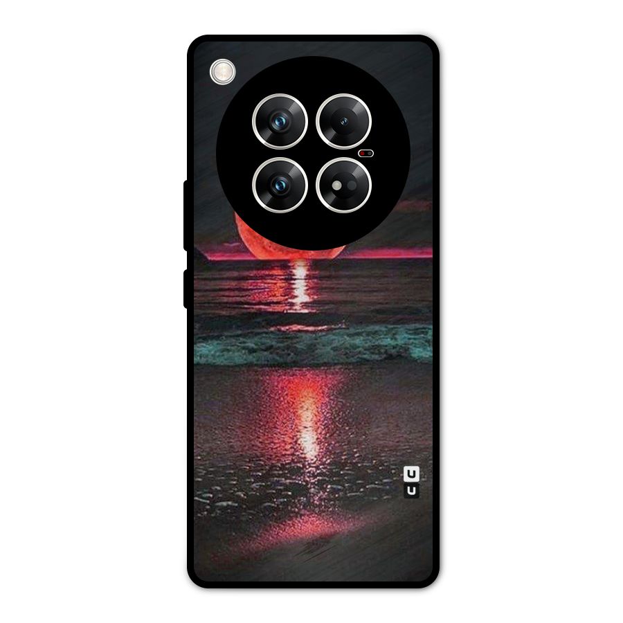 Red Sun Ocean Metal Back Case for Infinix Zero 40 5G