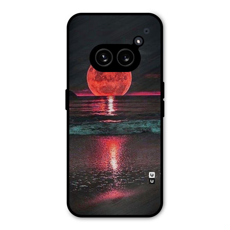 Red Sun Ocean Metal Back Case for Nothing Phone 2a Plus