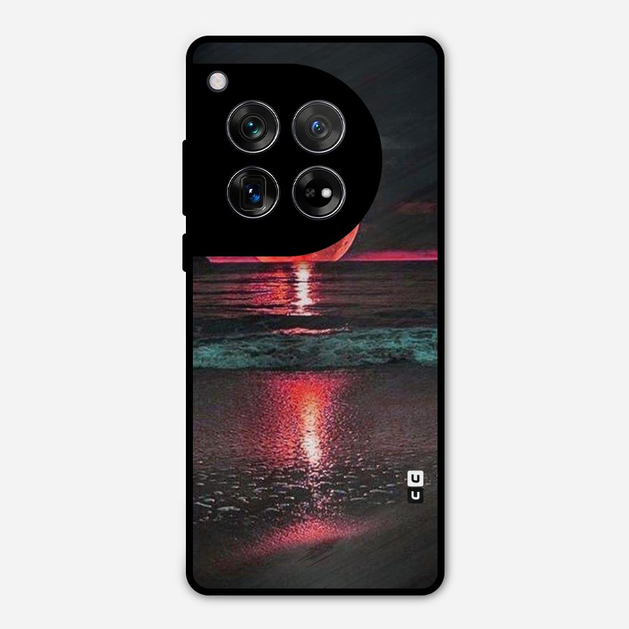 Red Sun Ocean Metal Back Case for OnePlus 12