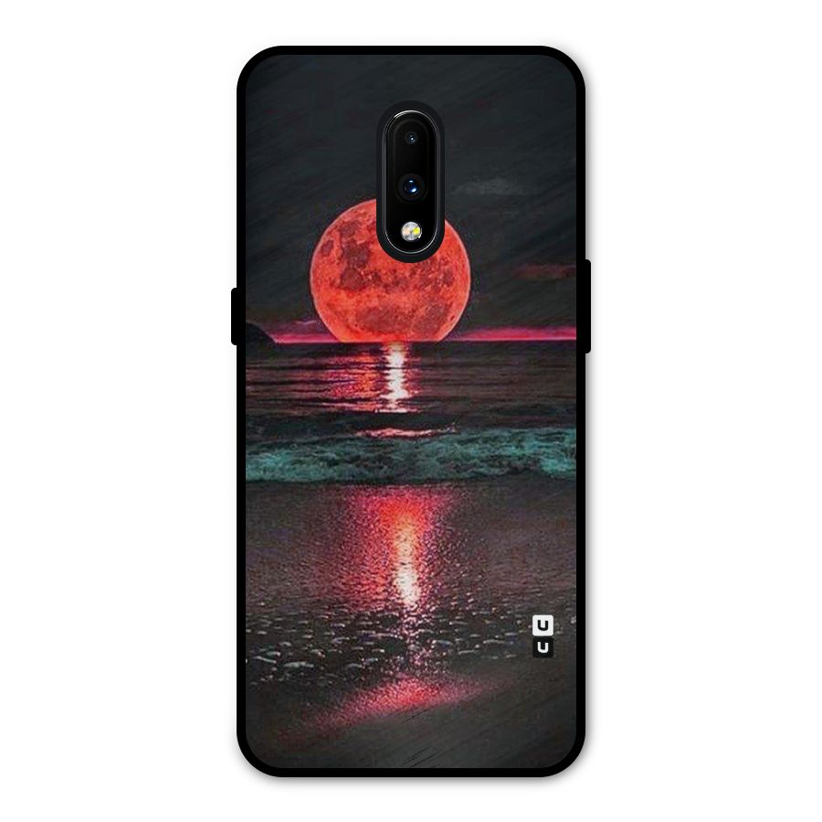 Red Sun Ocean Metal Back Case for OnePlus 7