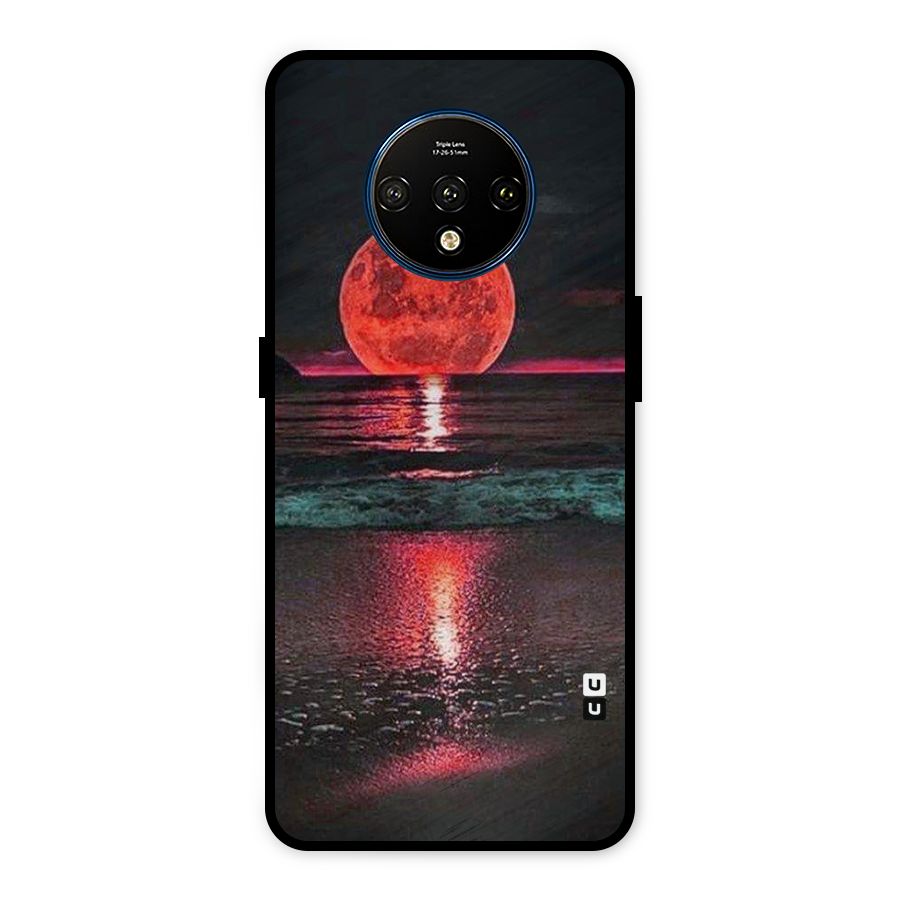 Red Sun Ocean Metal Back Case for OnePlus 7T