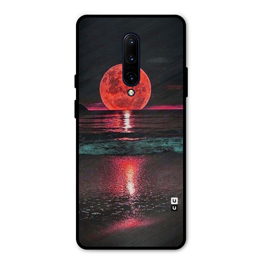 Red Sun Ocean Metal Back Case for OnePlus 7 Pro