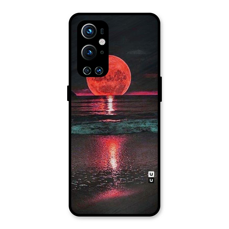 Red Sun Ocean Metal Back Case for OnePlus 9 Pro