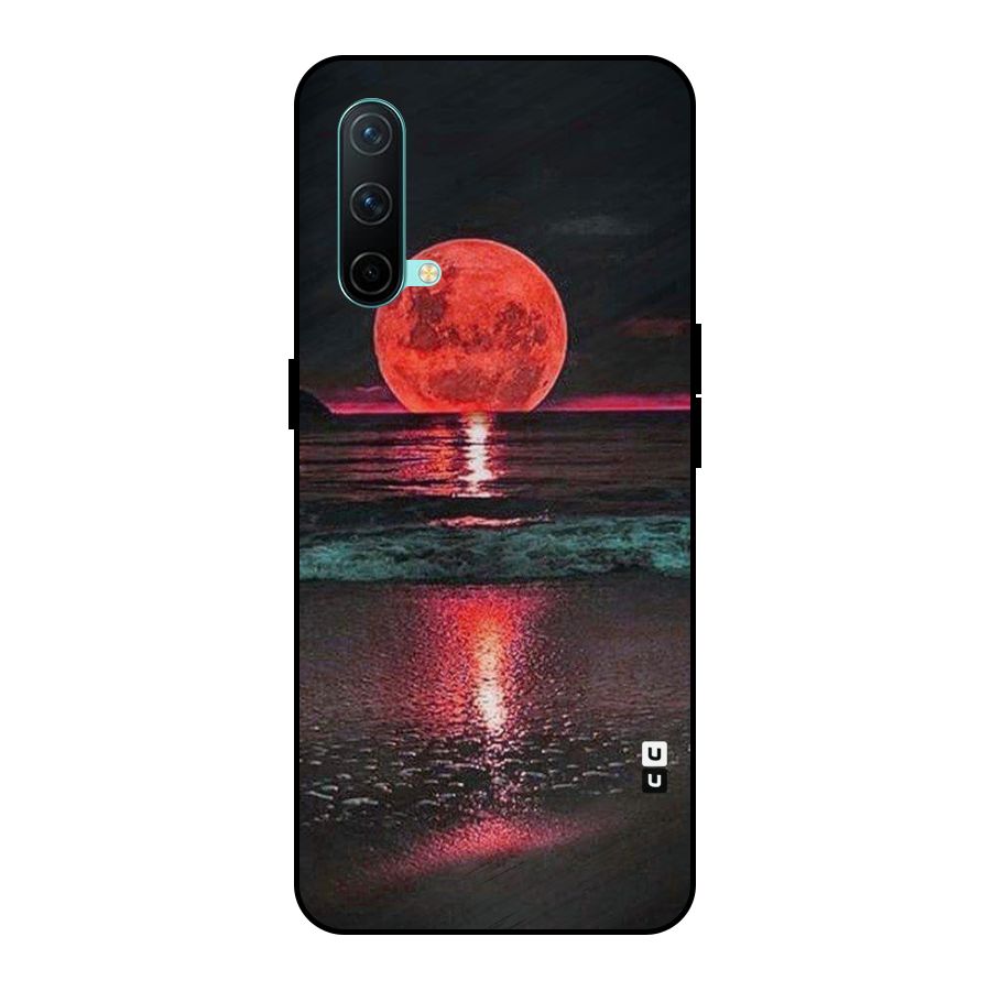 Red Sun Ocean Metal Back Case for OnePlus Nord CE 5G