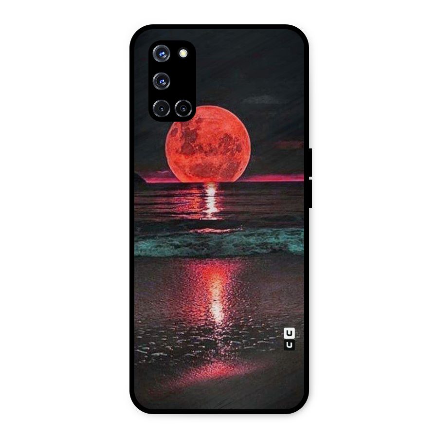 Red Sun Ocean Metal Back Case for Oppo A52