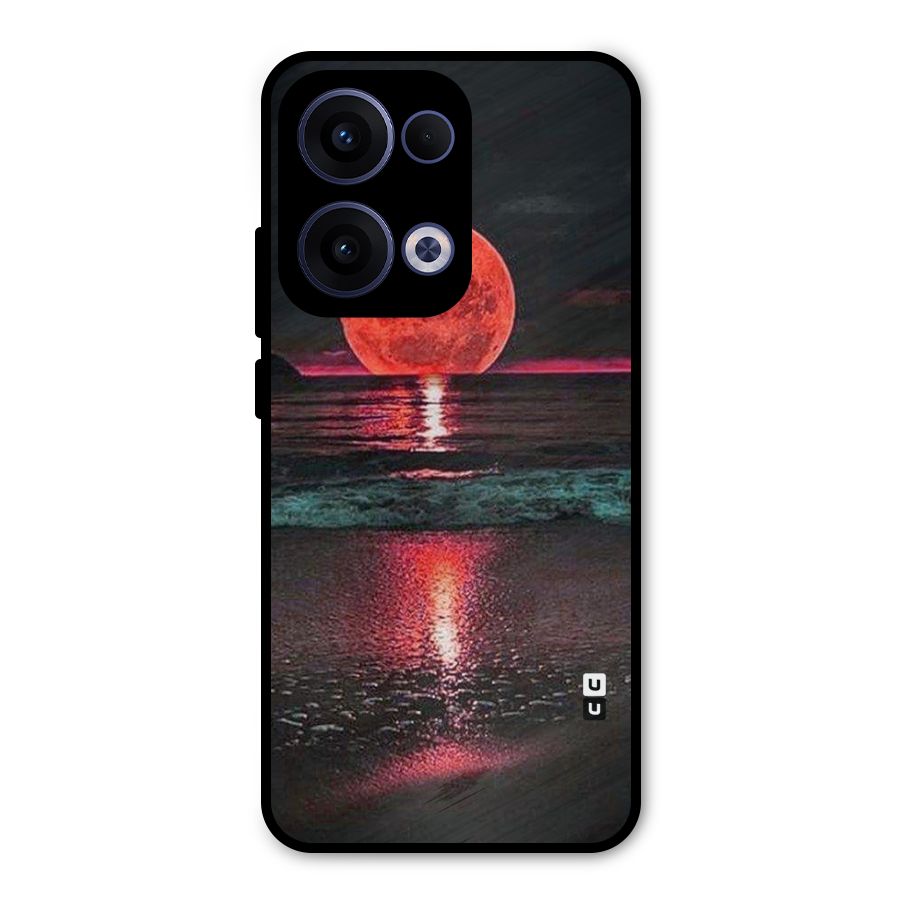 Red Sun Ocean Metal Back Case for Oppo Reno13