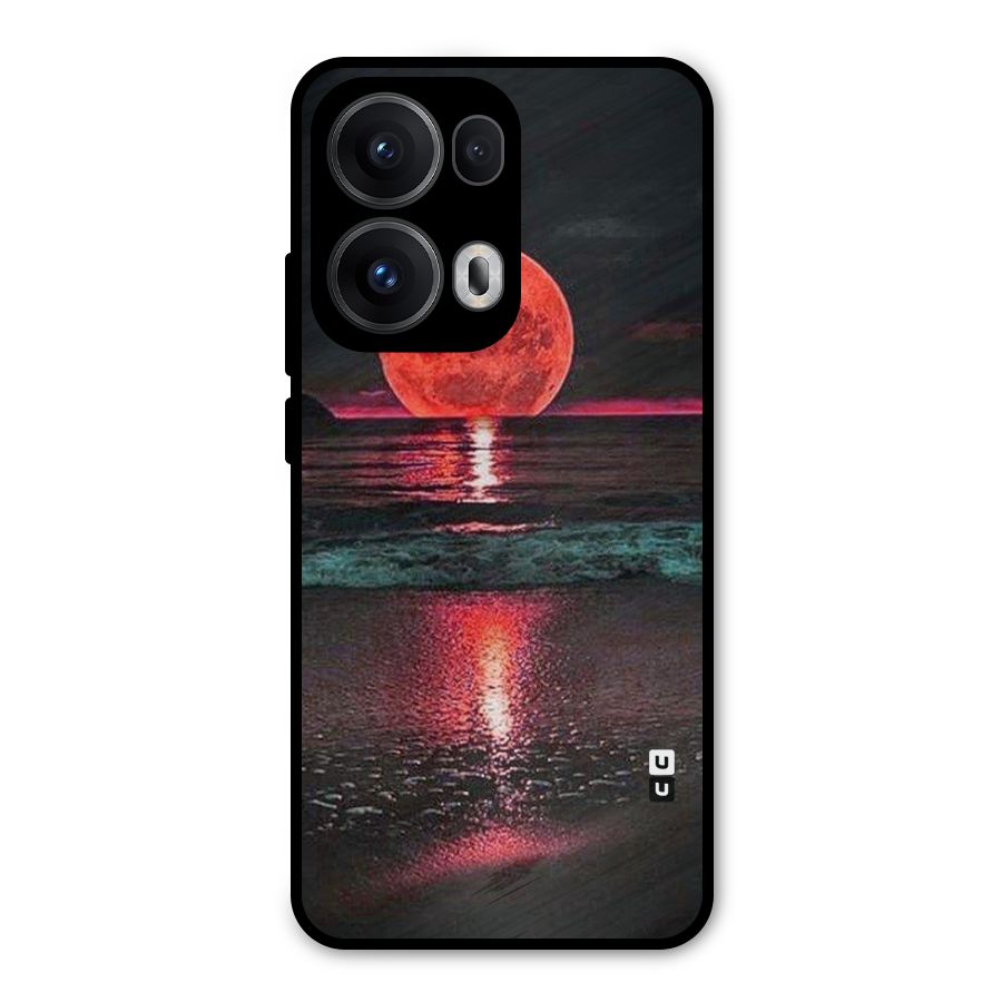Red Sun Ocean Metal Back Case for Oppo Reno13 Pro