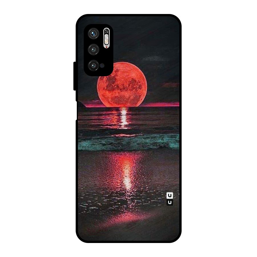 Red Sun Ocean Metal Back Case for Poco M3 Pro 5G