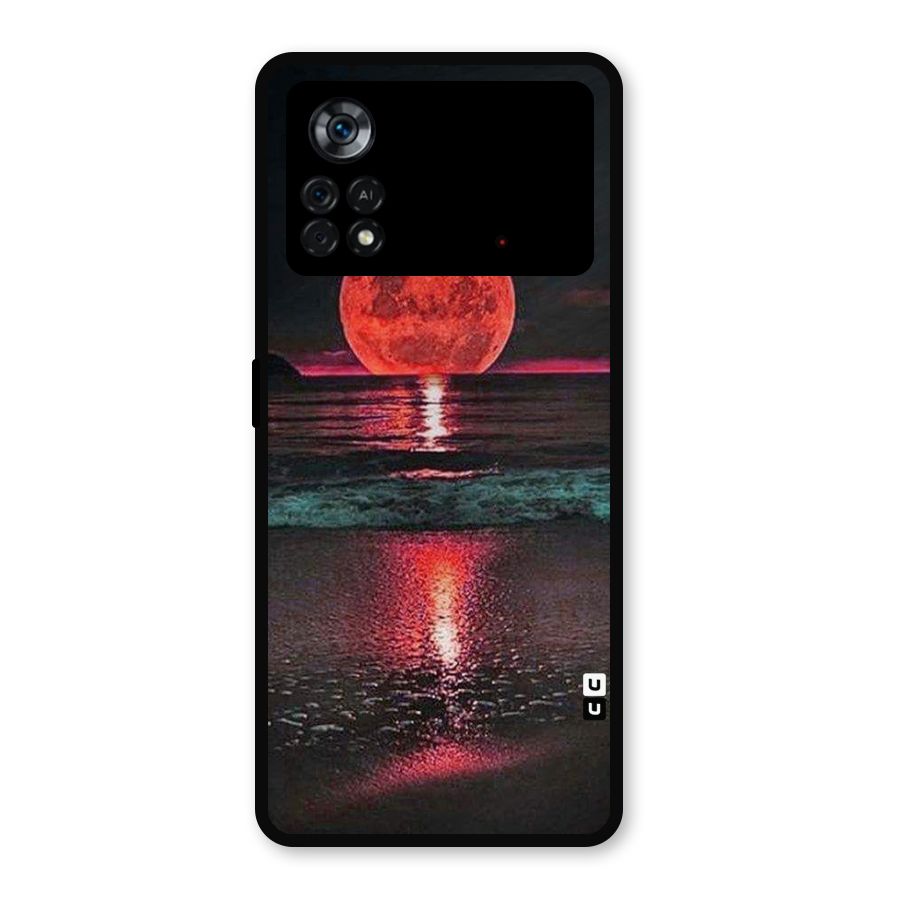 Red Sun Ocean Metal Back Case for Poco X4 Pro 5G