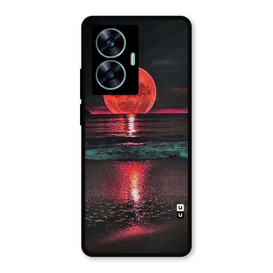 Red Sun Ocean Metal Back Case for Realme Narzo N55