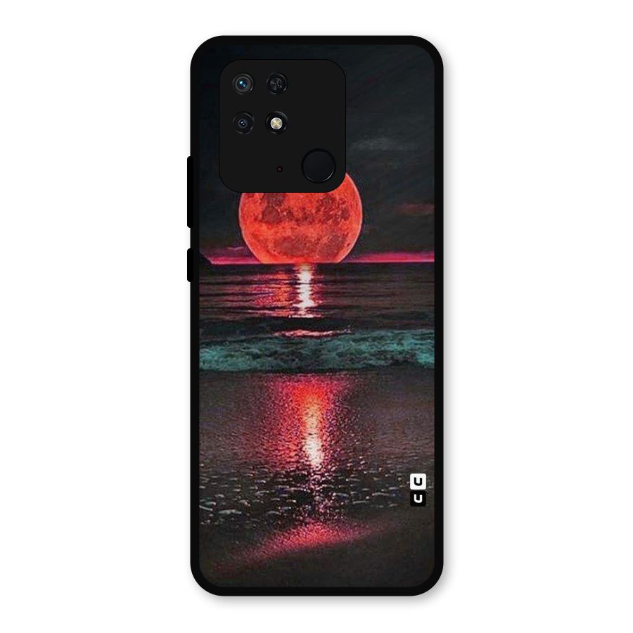 Red Sun Ocean Metal Back Case for Redmi 10 Power