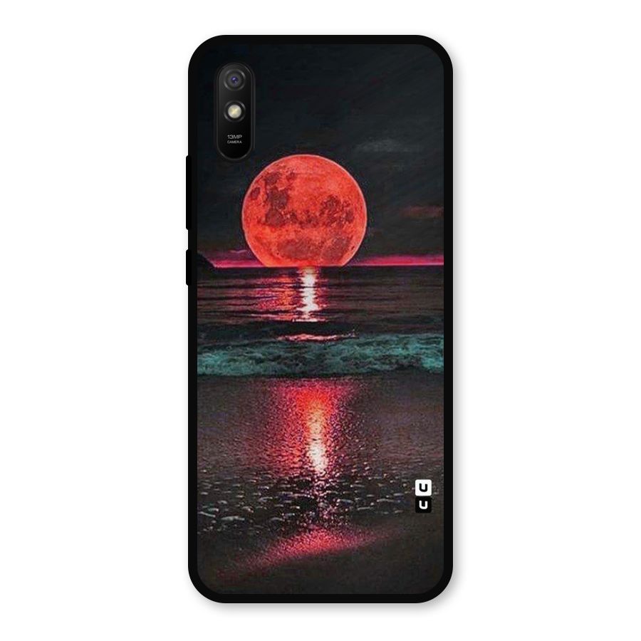 Red Sun Ocean Metal Back Case for Redmi 9i