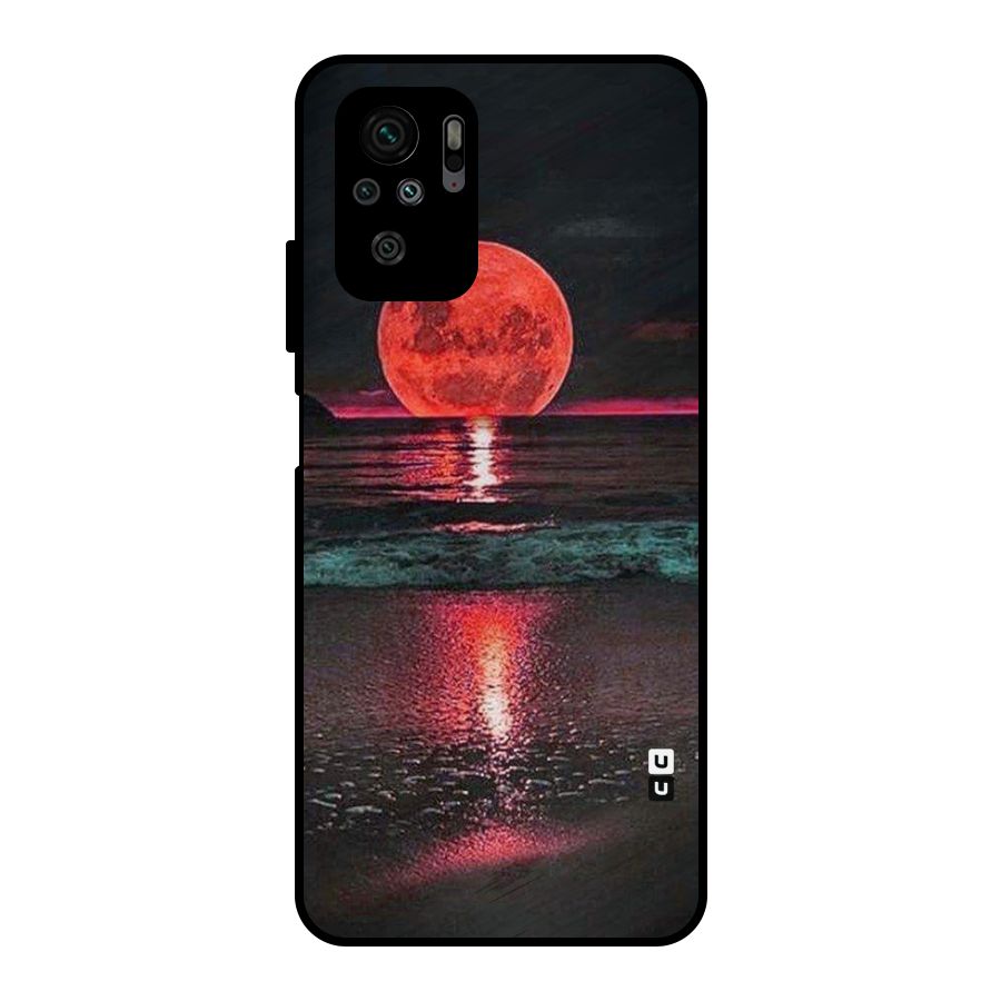Red Sun Ocean Metal Back Case for Redmi Note 10S