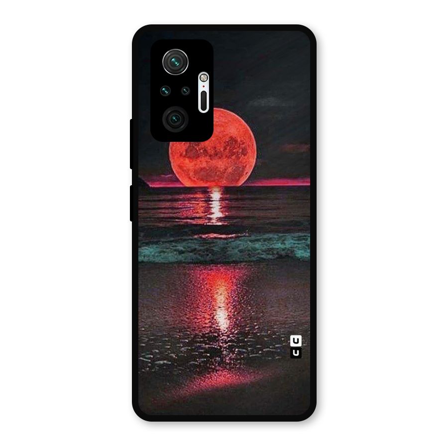 Red Sun Ocean Metal Back Case for Redmi Note 10 Pro