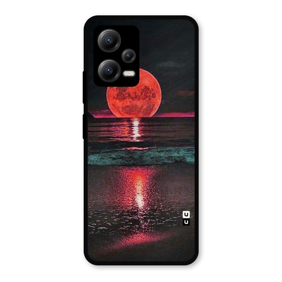 Red Sun Ocean Metal Back Case for Redmi Note 12 5G