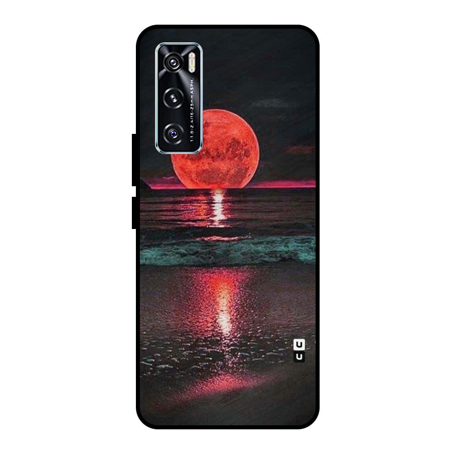 Red Sun Ocean Metal Back Case for Vivo V20 SE