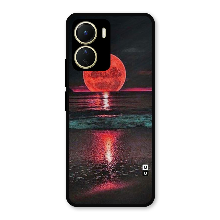 Red Sun Ocean Metal Back Case for Vivo Y16