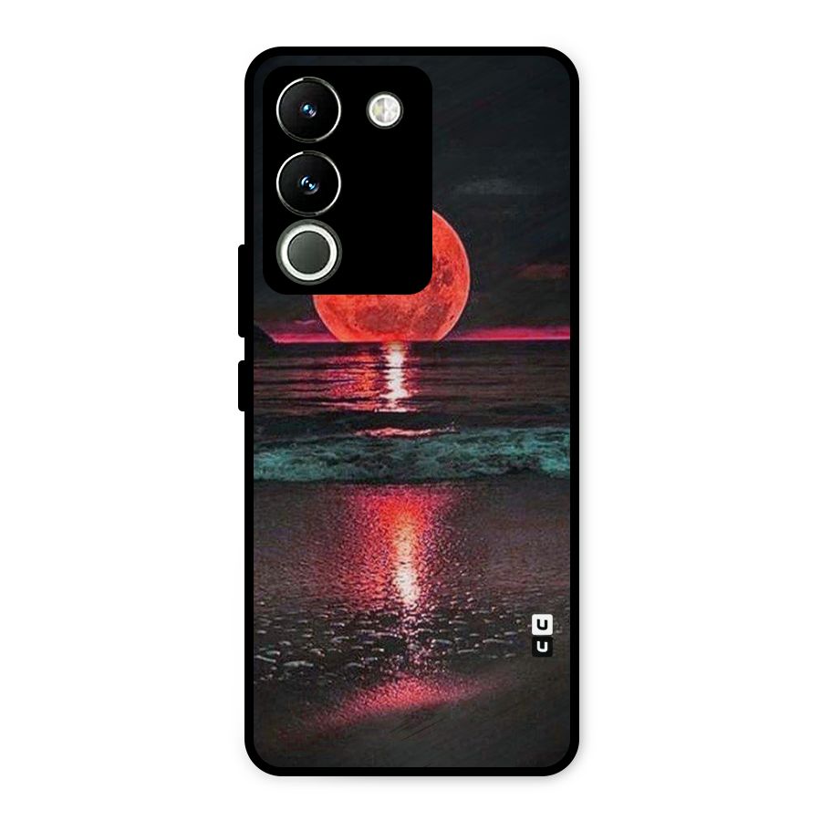 Red Sun Ocean Metal Back Case for Vivo Y200