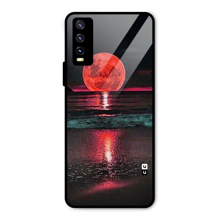 Red Sun Ocean Metal Back Case for Vivo Y20 2021