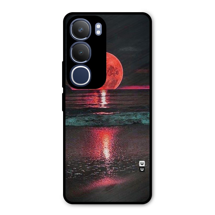 Red Sun Ocean Metal Back Case for Vivo Y29