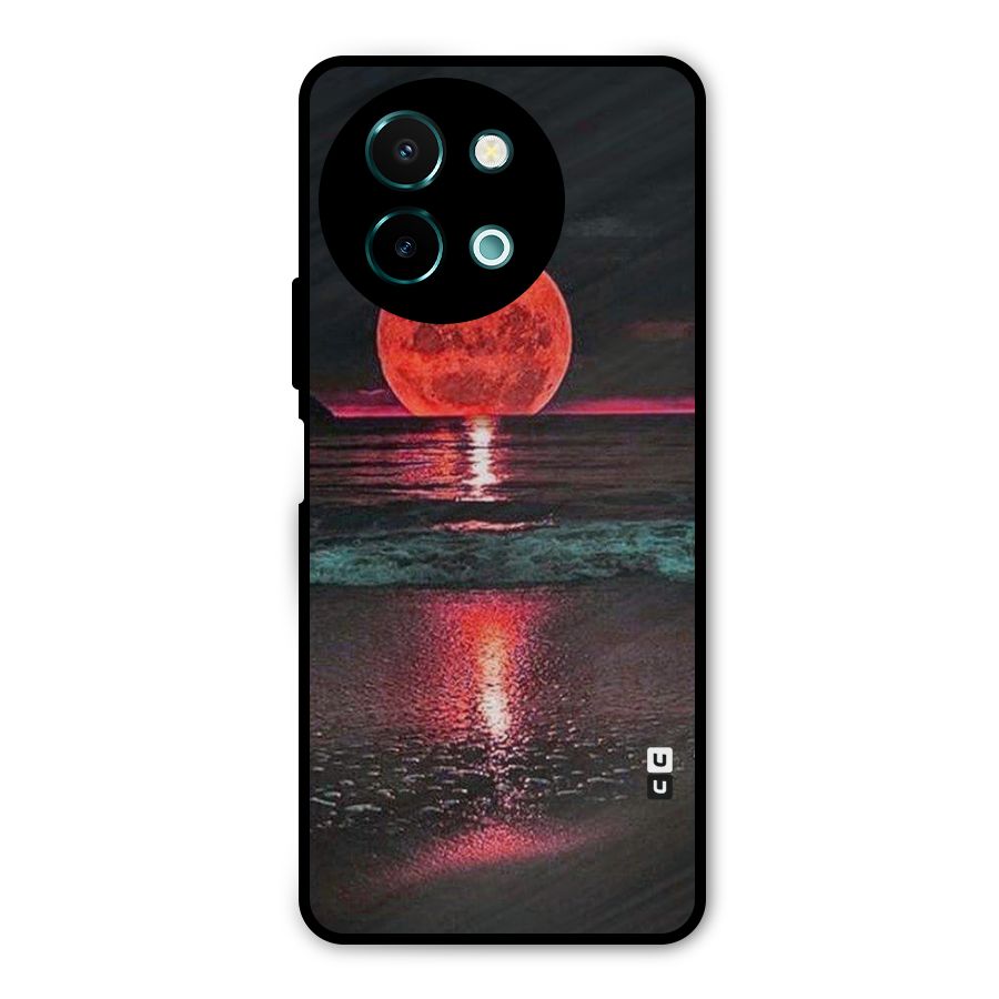 Red Sun Ocean Metal Back Case for Vivo Y58