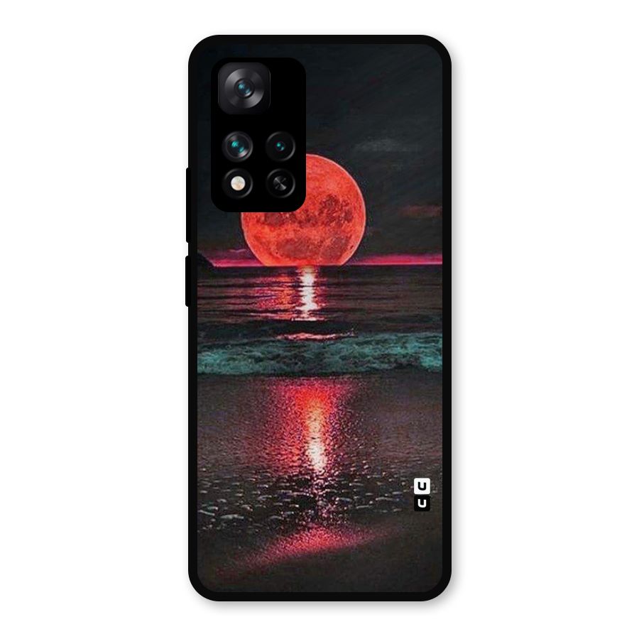 Red Sun Ocean Metal Back Case for Xiaomi 11i 5G