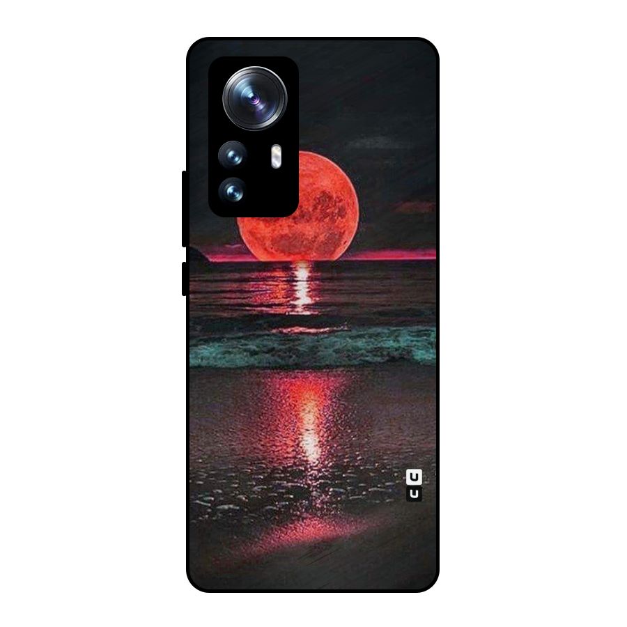 Red Sun Ocean Metal Back Case for Xiaomi 12 Pro
