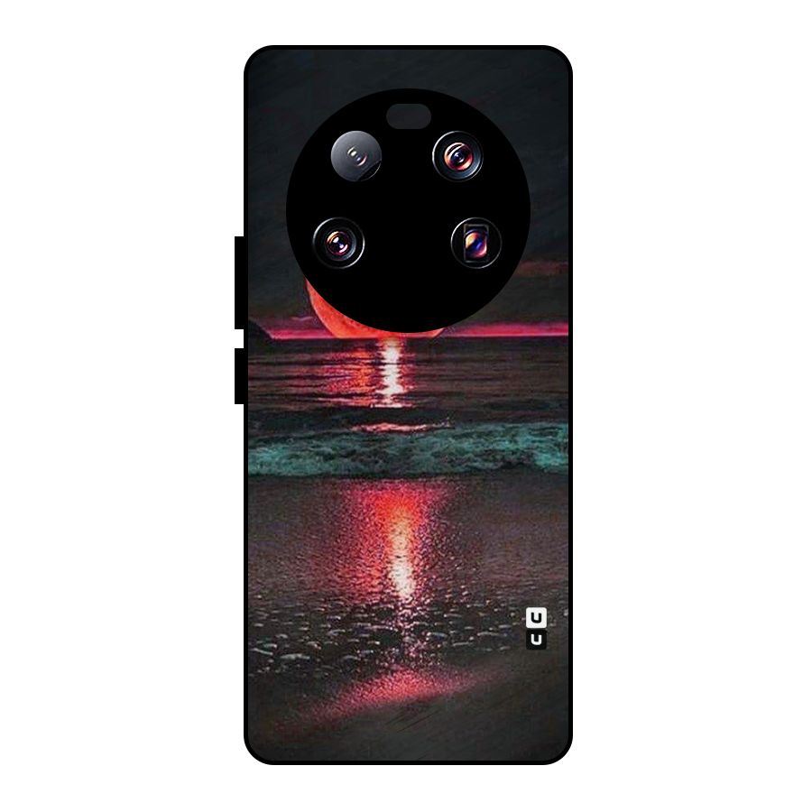 Red Sun Ocean Metal Back Case for Xiaomi 13 Ultra