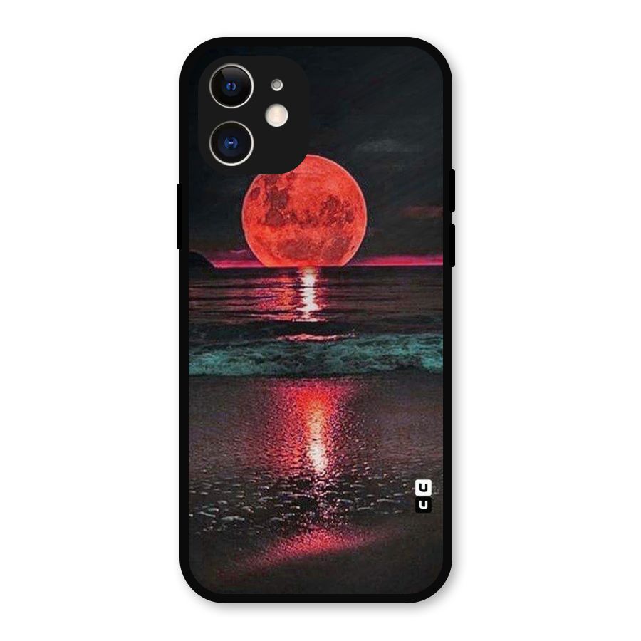 Red Sun Ocean Metal Back Case for iPhone 12