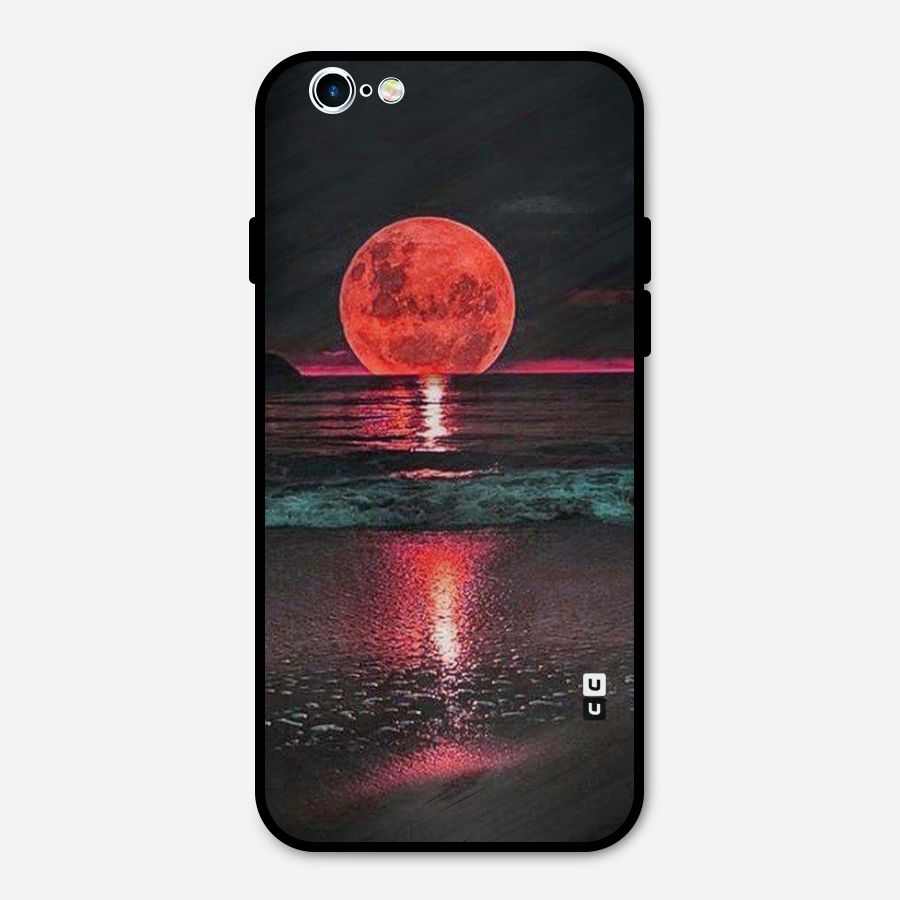 Red Sun Ocean Metal Back Case for iPhone 6 6s