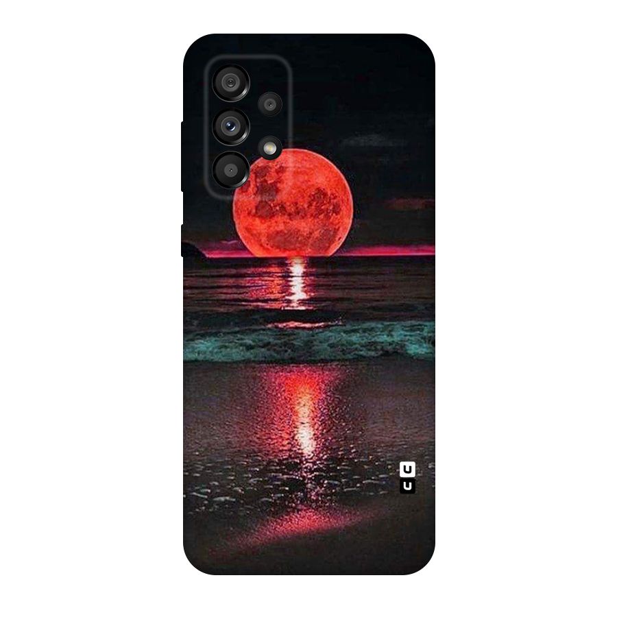 Red Sun Ocean Original Polycarbonate Back Case for Galaxy A73 5G