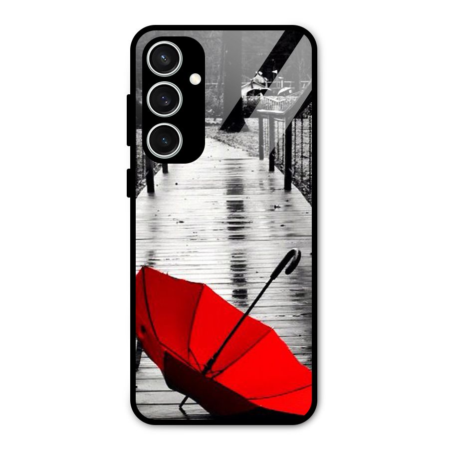 Red Umbrella Glass Back Case for Galaxy S23 FE