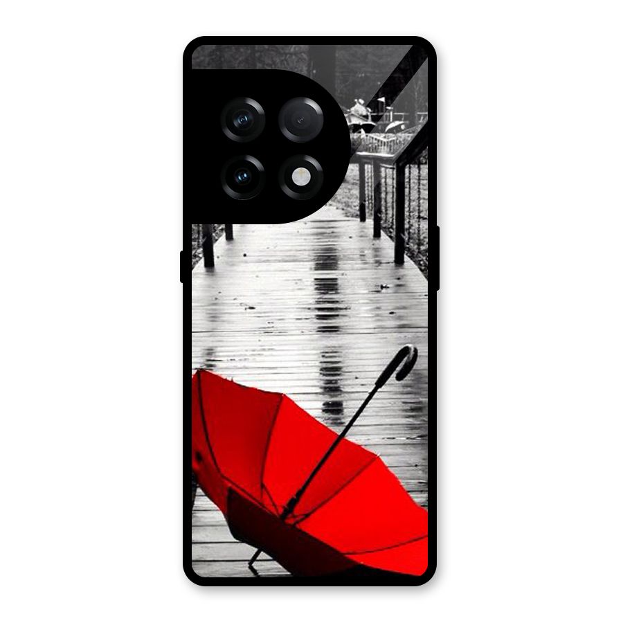 Red Umbrella Glass Back Case for OnePlus 11R