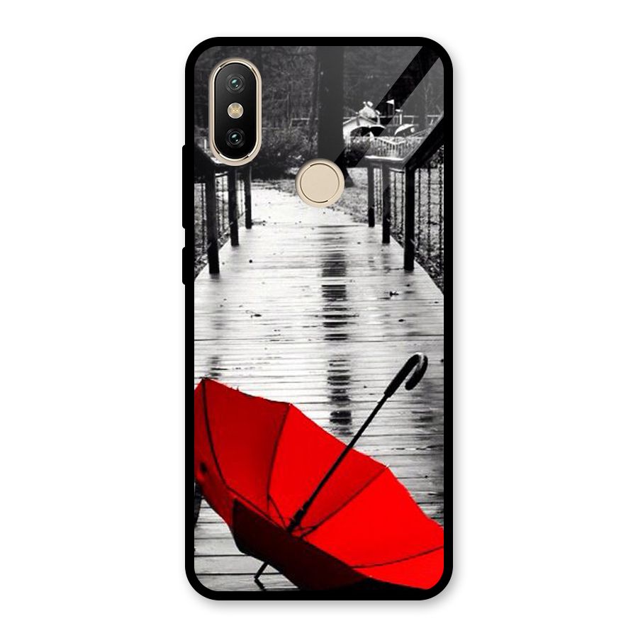 Red Umbrella Glass Back Case for Redmi A2