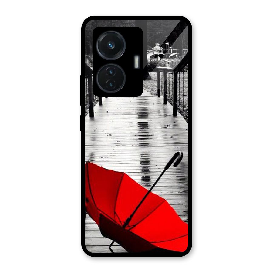 Red Umbrella Glass Back Case for iQOO Z6 44W