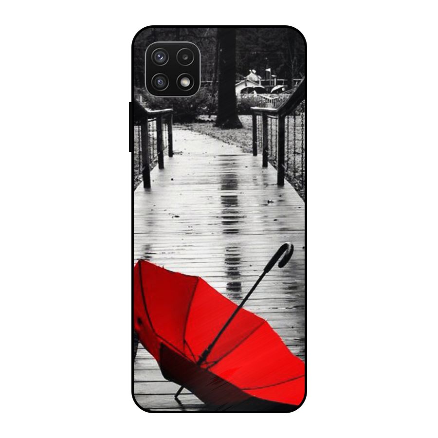 Red Umbrella Metal Back Case for Galaxy A22 5G