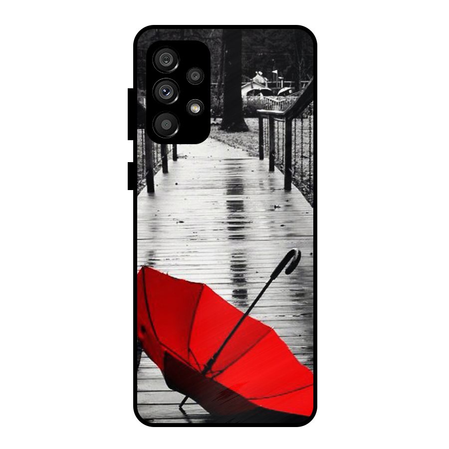Red Umbrella Metal Back Case for Galaxy A73 5G
