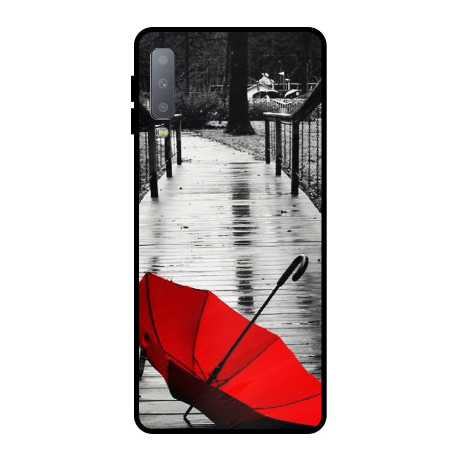 Red Umbrella Metal Back Case for Galaxy A7 (2018)