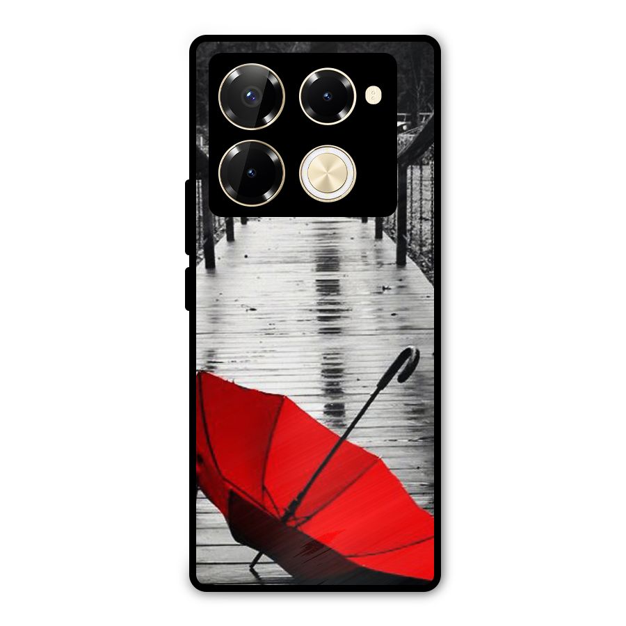 Red Umbrella Metal Back Case for Infinix Note 40 Pro Plus