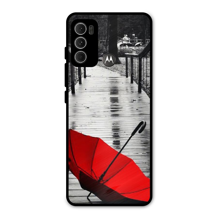 Red Umbrella Metal Back Case for Moto G60