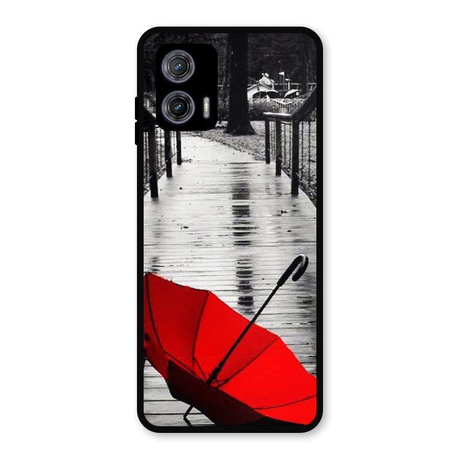 Red Umbrella Metal Back Case for Moto G73