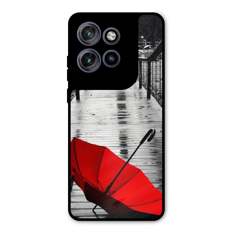 Red Umbrella Metal Back Case for Motorola Edge 50 Neo