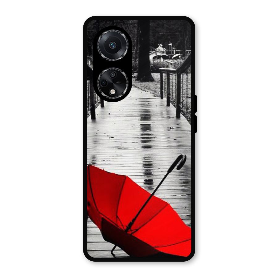 Red Umbrella Metal Back Case for Oppo F23