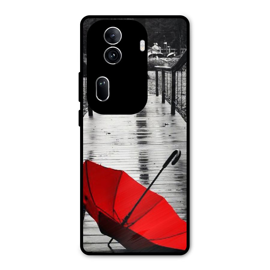 Red Umbrella Metal Back Case for Oppo Reno11 Pro 5G