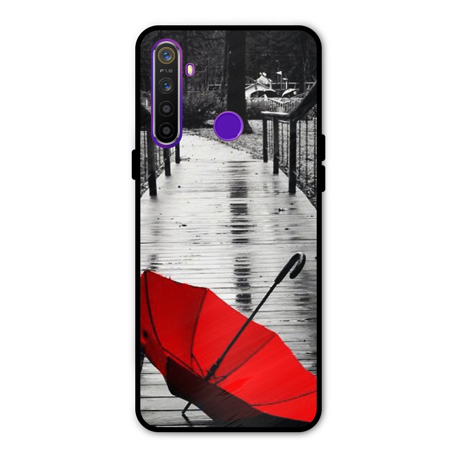 Red Umbrella Metal Back Case for Realme 5i