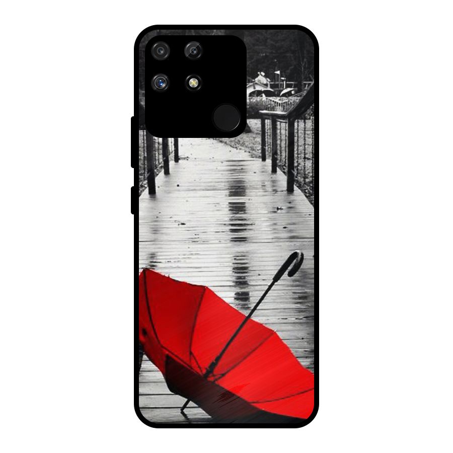 Red Umbrella Metal Back Case for Realme Narzo 50A