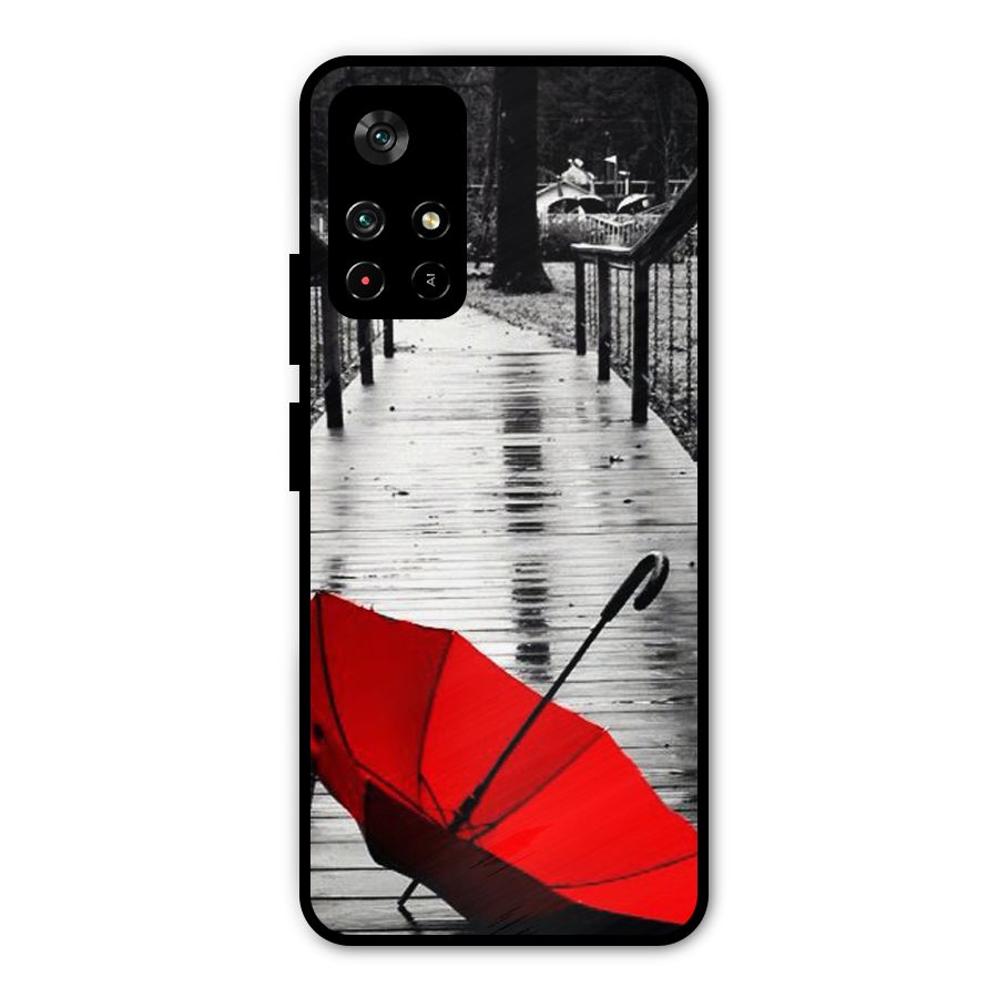 Red Umbrella Metal Back Case for Redmi Note 11T 5G