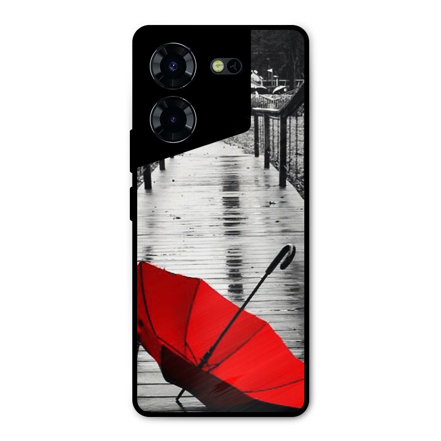Red Umbrella Metal Back Case for Tecno Pova 5 Pro 5G